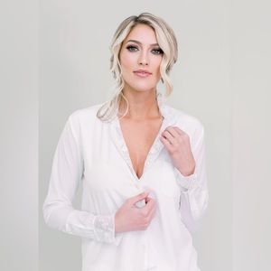 Robed With Love Bridal Pajamas blouse and shorts